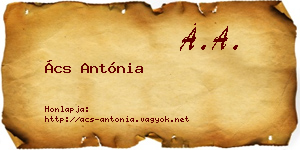 Ács Antónia névjegykártya